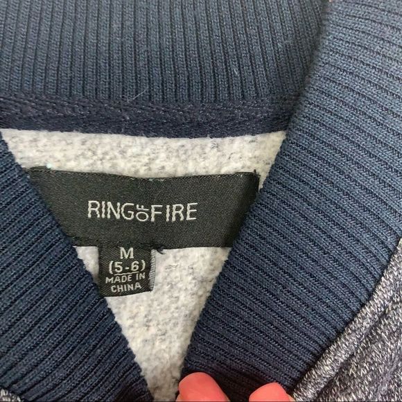 Boys Sz M 5-6 Blue Ring of Fire Snap Jacket - Picture 5 of 5